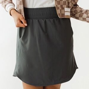 Elegant Anthracite Mini Skirt
